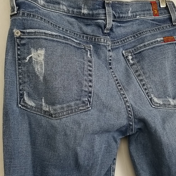 SOLD7 For All Mankind Skinny Crop & Roll Jeans Sz 27 - Picture 9 of 11